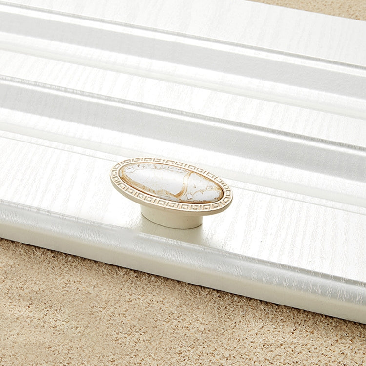 5 PCS 5008-single Ivory White Marble Cabinet Drawer Zinc Alloy Ivory White Jade Handle