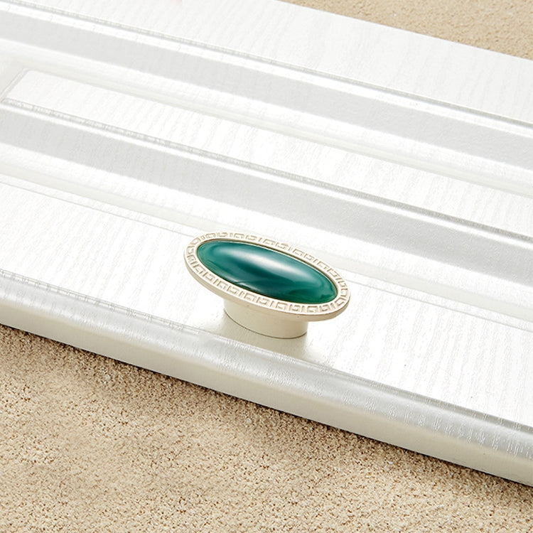 5 PCS 5008-single Ivory White Emerald Jade Cabinet Drawer Zinc Alloy Ivory White Jade Handle