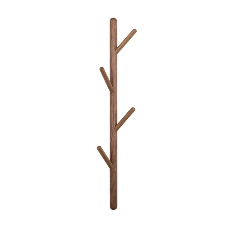 Creative Tree-shaped Solid Wood Hatstand Clothes Hanging Rack,Size: 75x3cm, Black Walnut