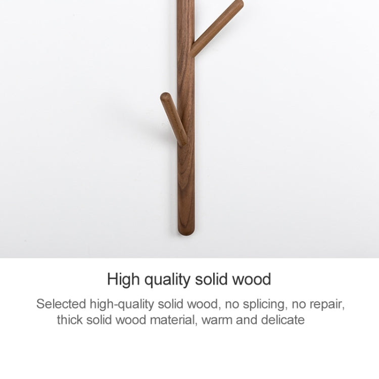 Creative Tree-shaped Solid Wood Hatstand Clothes Hanging Rack,Size: 75x3cm, Beech