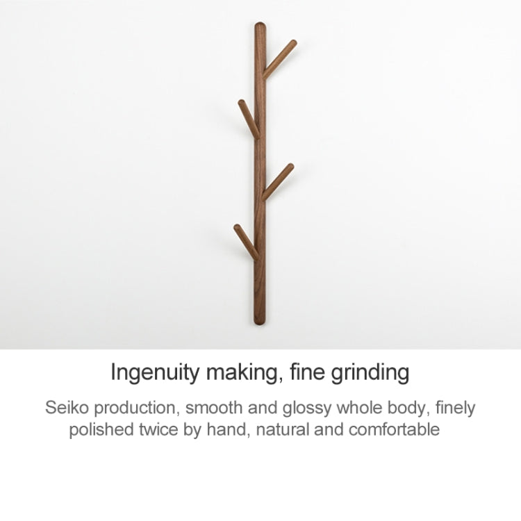 Creative Tree-shaped Solid Wood Hatstand Clothes Hanging Rack,Size: 75x3cm, Beech