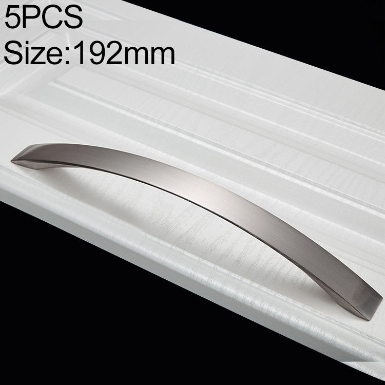 5 PCS Oukali 3013-192 Wire Drawing Modern Cabinet Alloy Drawer Door Handle