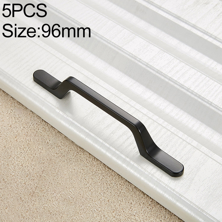 5 PCS 9008_96 Simple Black Drawer Cabinet Handle