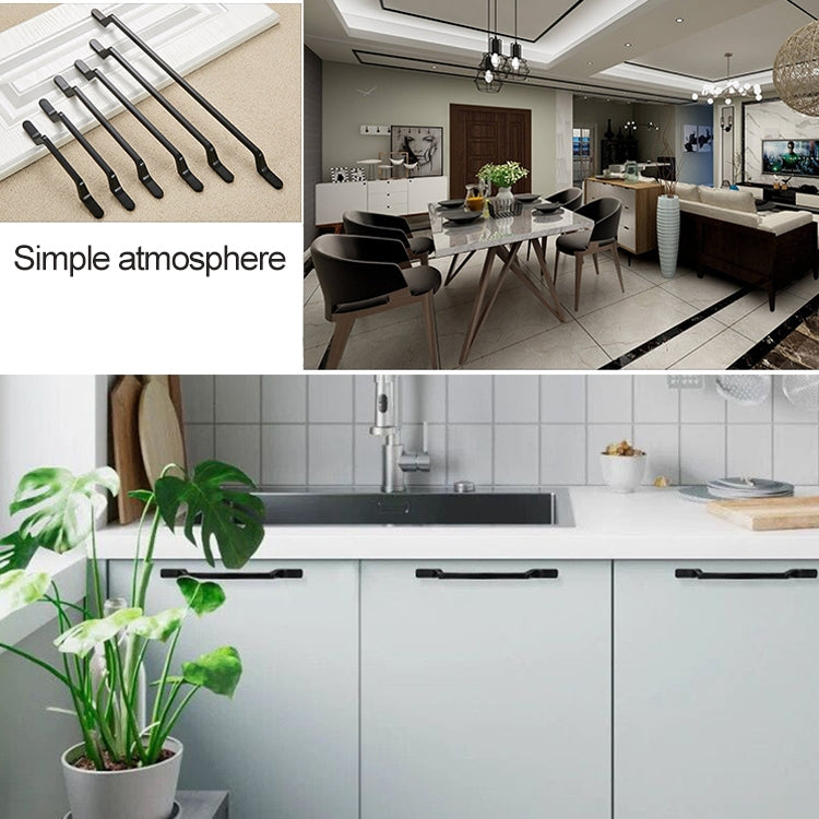 3 PCS 9008_160 Simple Black Drawer Cabinet Handle