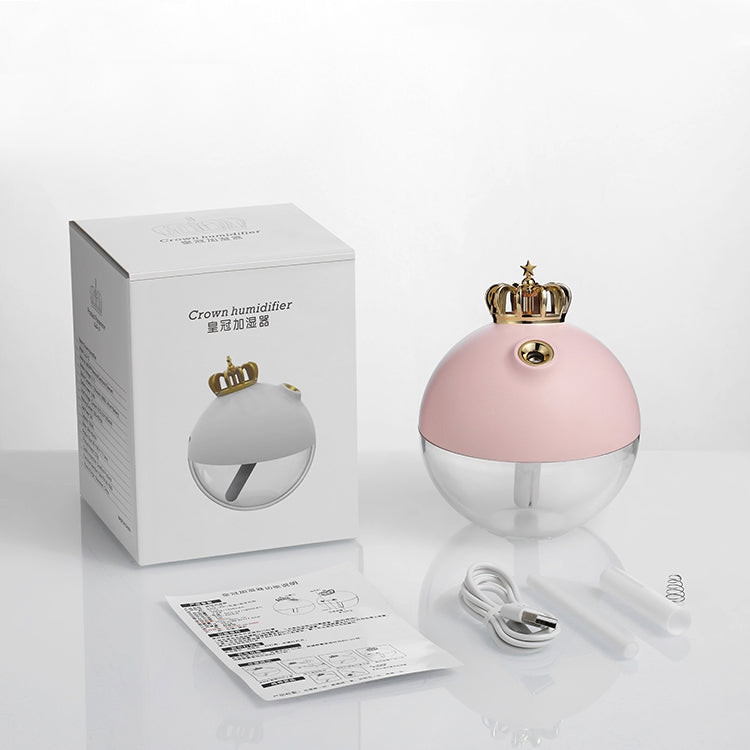 Large Capacity 320ml Crown LED Humidifier Automatic Alcohol Sprayer, Battery Version