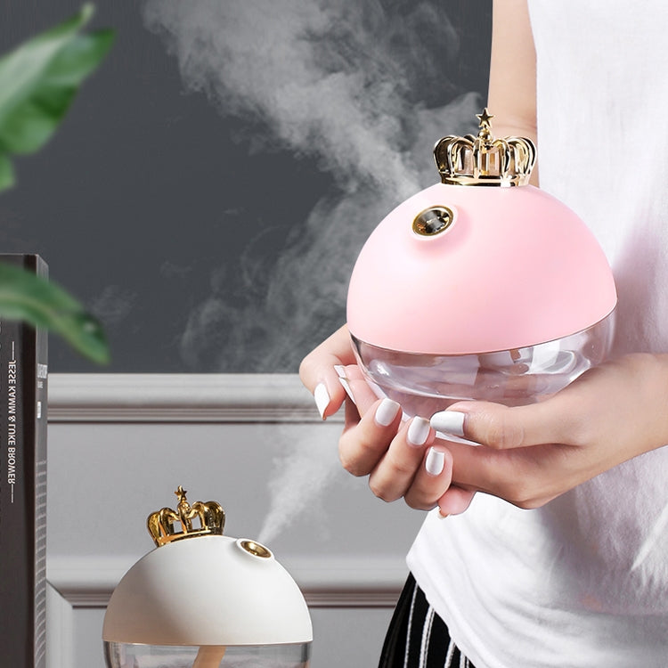 Large Capacity 320ml Crown LED Humidifier Automatic Alcohol Sprayer, Battery Version