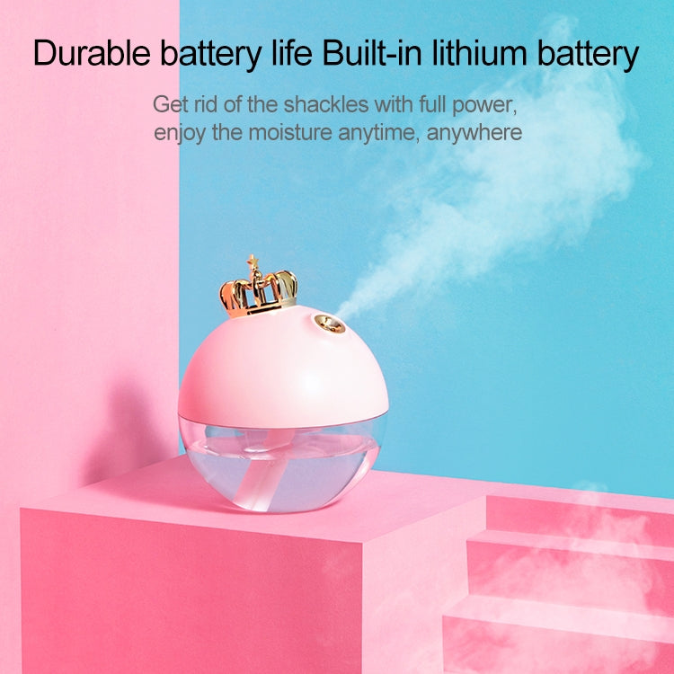 Large Capacity 320ml Crown LED Humidifier Automatic Alcohol Sprayer, Battery Version