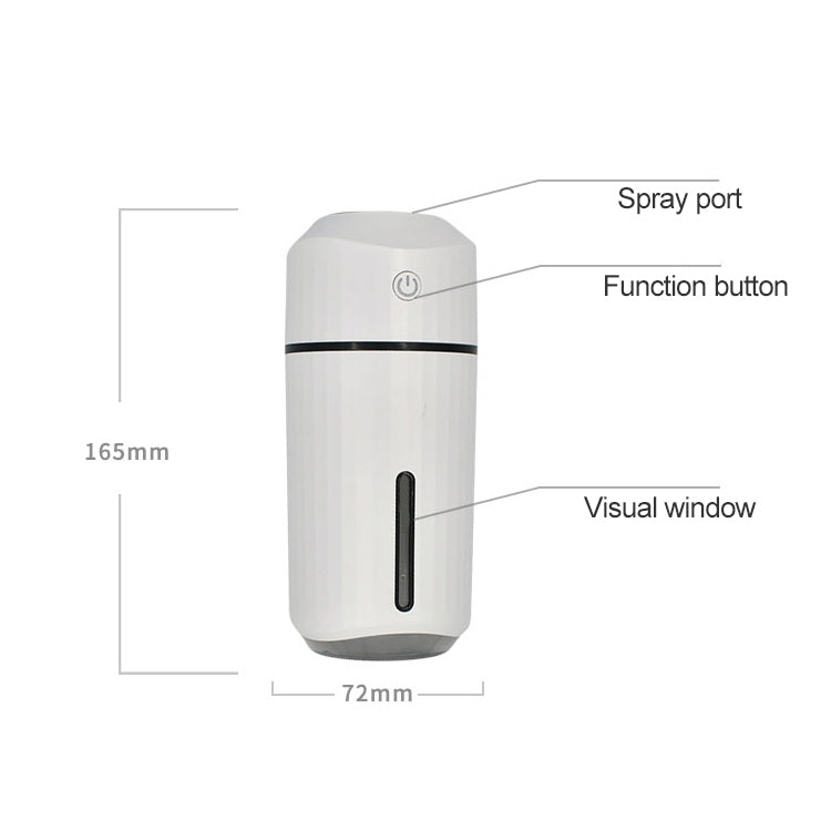 Large Capacity 320ml LED Automatic Humidifier Sprayer, USB Rechargeable Version