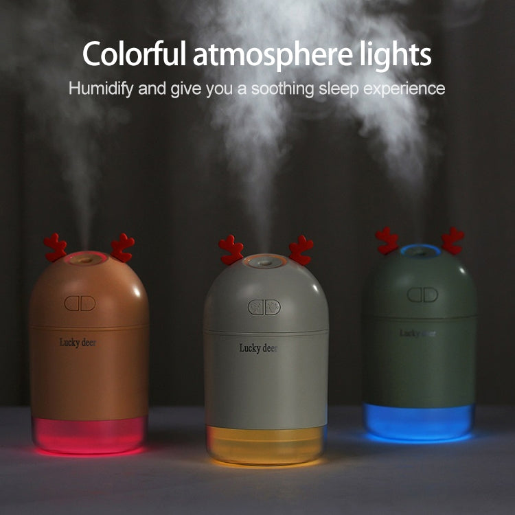 Lucky Deer Shape Large Capacity 400ml LED Humidifier Automatic Alcohol Sprayer