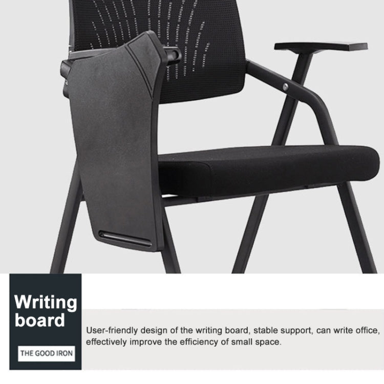 Fashion Simple Folding Mesh Training Chair Conference Chair with Writing Board