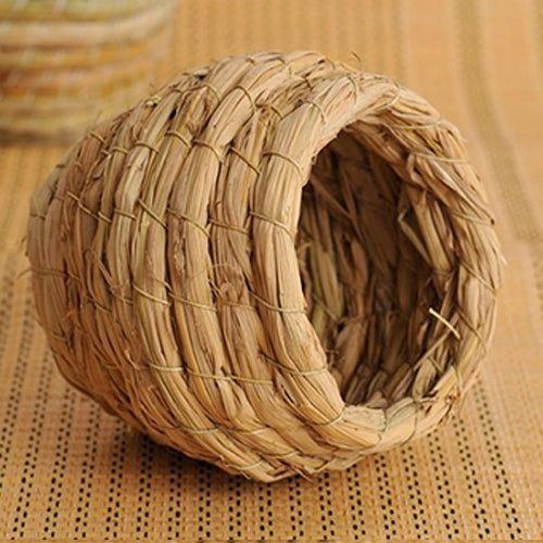 Pet Natural Hand Made Hamster Nest Straw Little Bird Breeding Nest for Small Pets