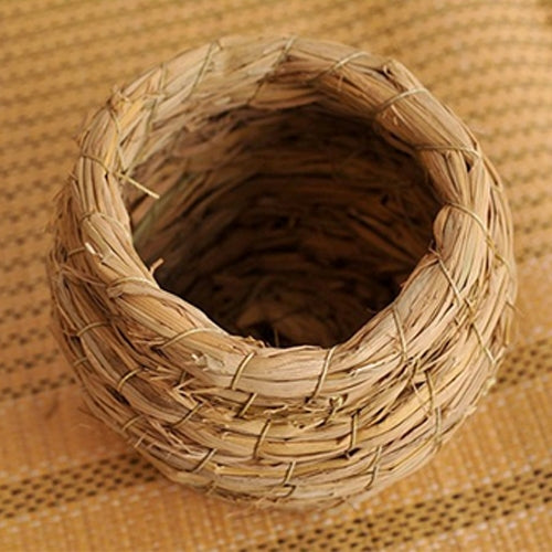 Pet Natural Hand Made Hamster Nest Straw Little Bird Breeding Nest for Small Pets