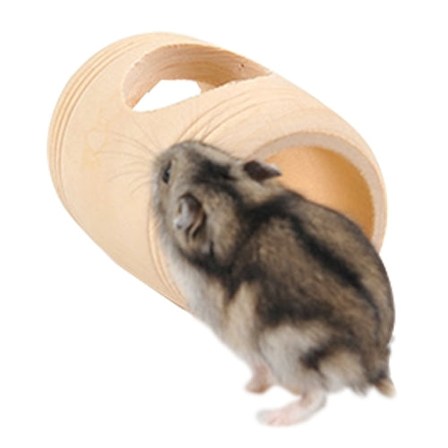 Pet Wooden Wine Barrel Cask Shaped Hamster House Toys For Small Pets Cage