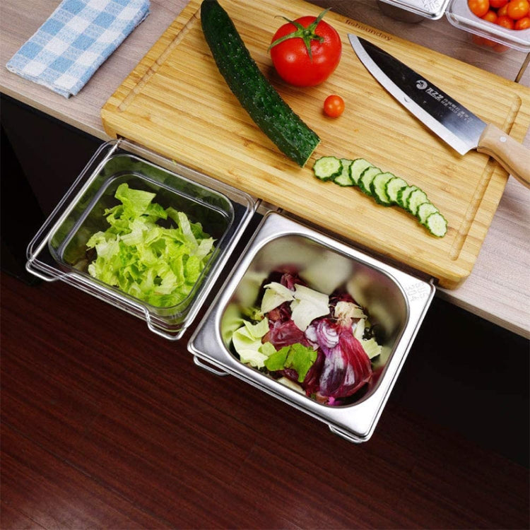Multifunctional Cutting Board With Flat Bracket + Cutting Board + 2 Steel 2 Plastic Box