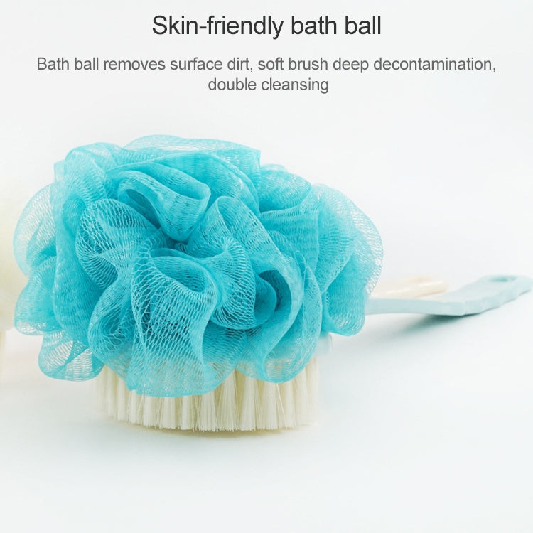 2 In 1 Multi-function Soft Hair Long Handle Bath Ball Body Brush