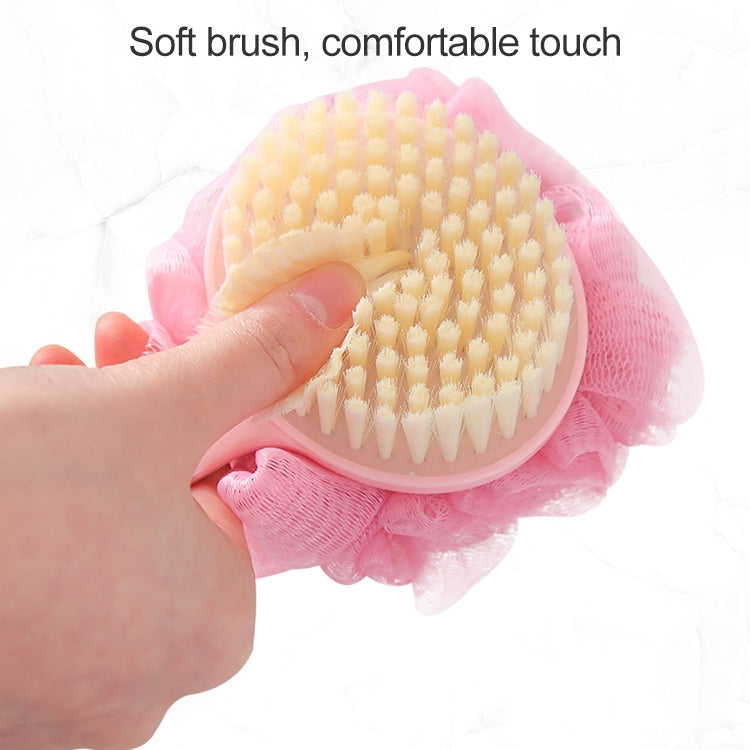 2 In 1 Multi-function Soft Hair Long Handle Bath Ball Body Brush