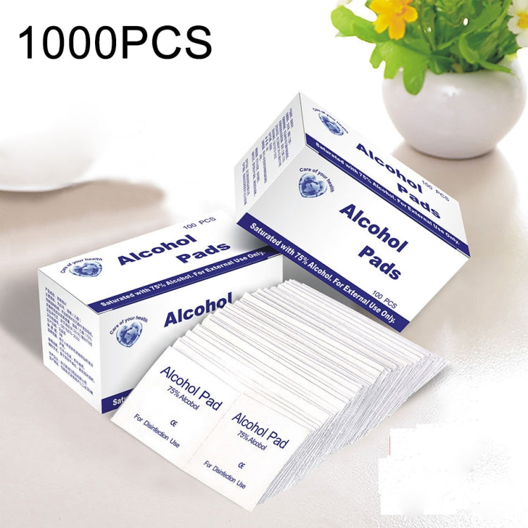 1000 PCS Disposable Alcohol Disinfection Cotton Wipes