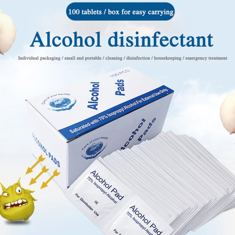 1000 PCS Disposable Alcohol Disinfection Cotton Wipes