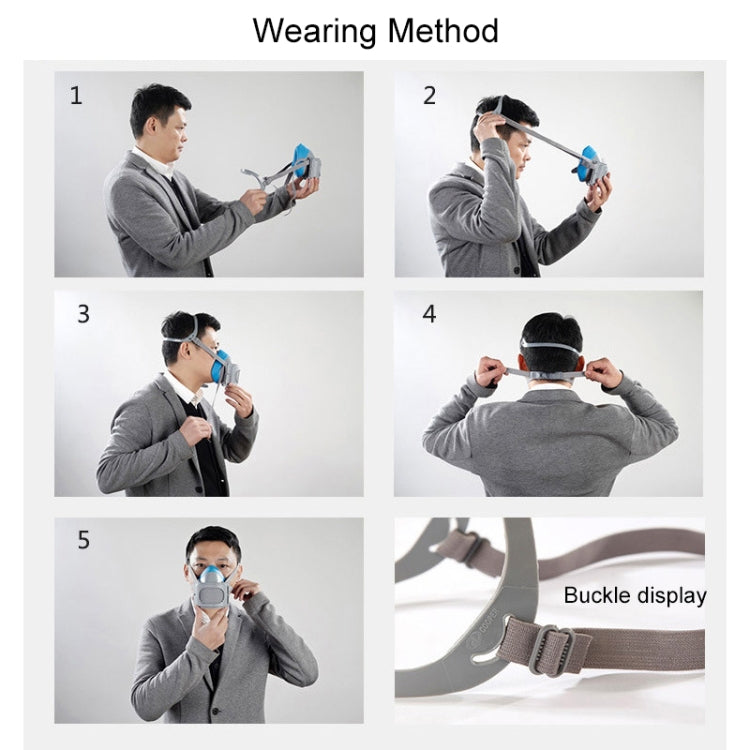 CP-3600 Industrial Self-suction KN95 Filtering Respirator Dustproof Mask PM2.5 Antivirus Anti-fog Half Face Mask with 20 PCS KN95 Filter Pads