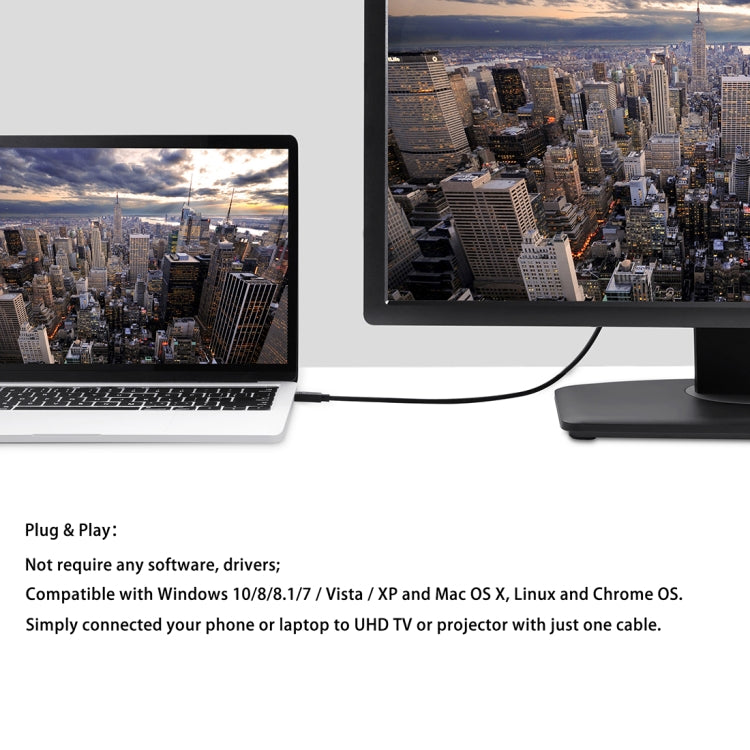 TY-04 2m USB-C / Type-C 3.1 to HDMI 4K with HDCP