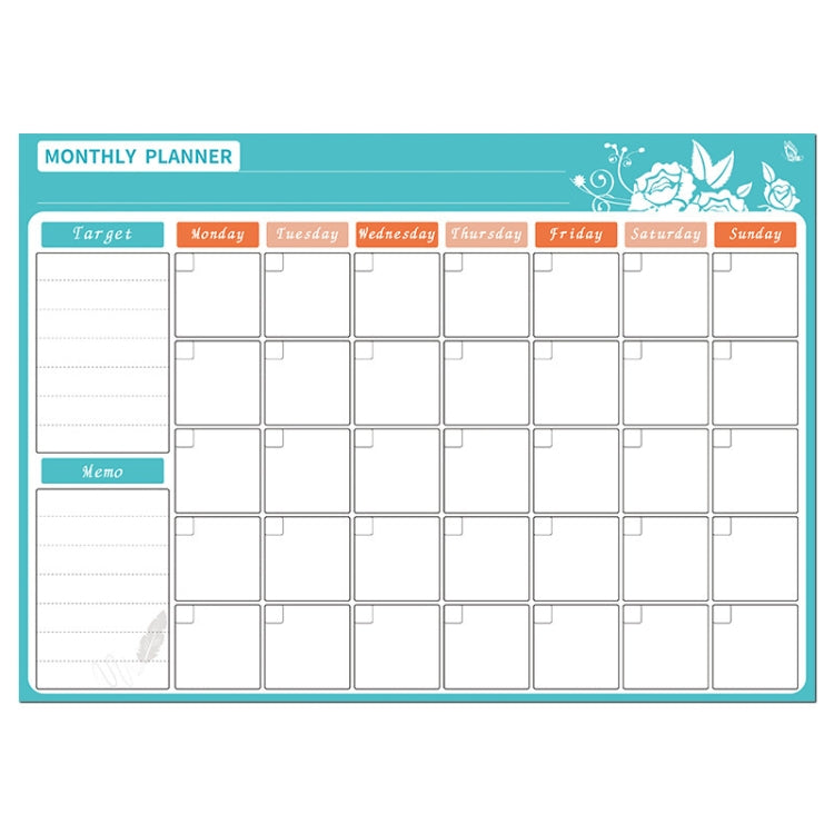Magnetic Monthly Planner Refrigerator Magnet PET Magnetic Soft Whiteboard, Size: 29.7cm x 42cm