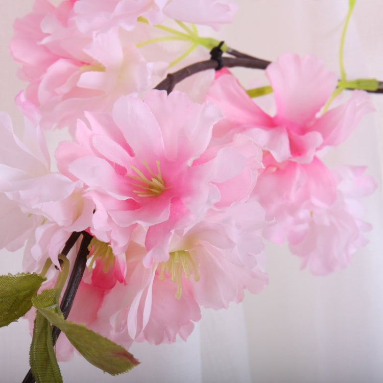 2 PCS Cherry Blossom Artificial Flower Interior Background Wall Window Decoration, Length: 1.77m