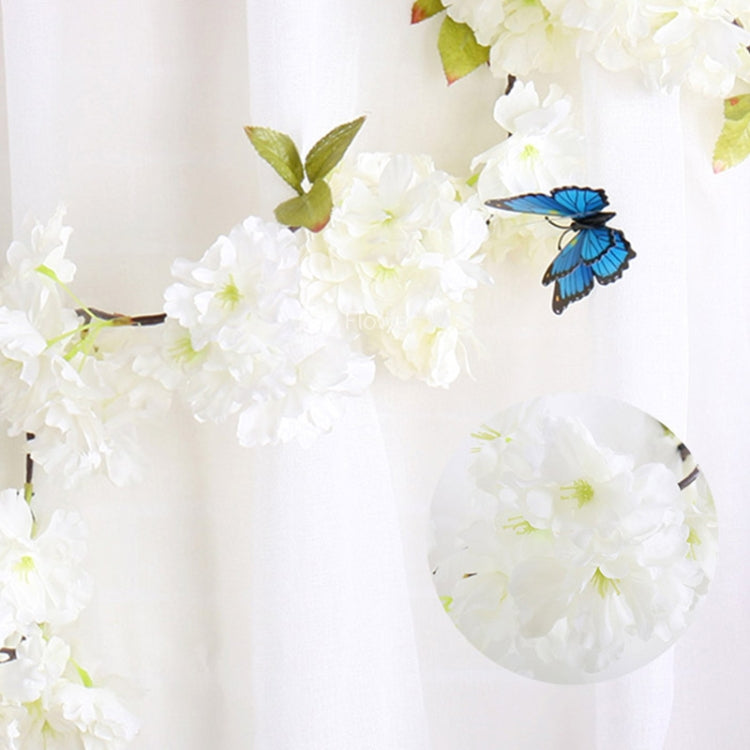 2 PCS Cherry Blossom Artificial Flower Interior Background Wall Window Decoration, Length: 1.77m