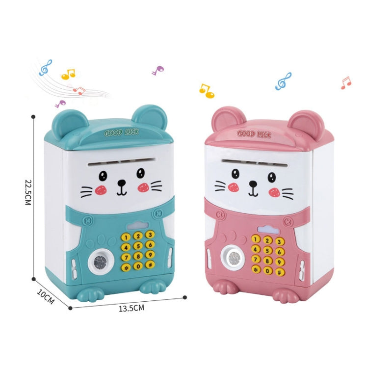 Cartoon Mouse Fingerprint Password Money Box Simulation ATM Piggy Bank