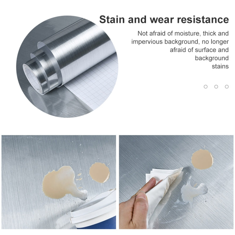 Home Decoration Brushed Silver Renovation Sticker, Szie: 45x100cm