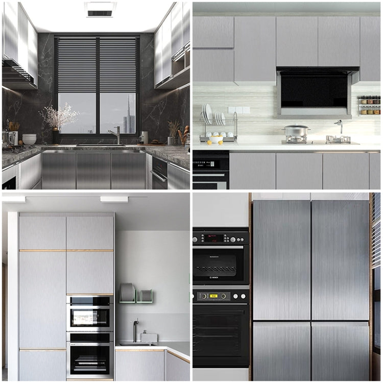 Home Decoration Brushed Silver Renovation Sticker, Szie: 45x100cm