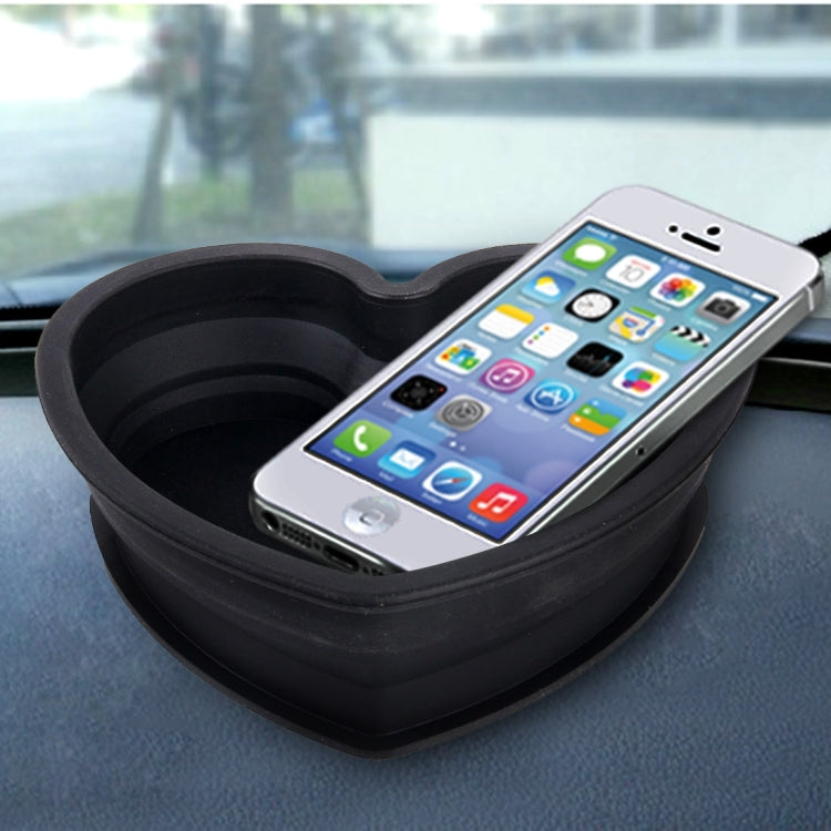 Heart Shape Style Scalable Silicone Storage Box For Vehicle And House