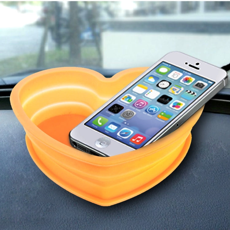 Heart Shape Style Scalable Silicone Storage Box For Vehicle And House