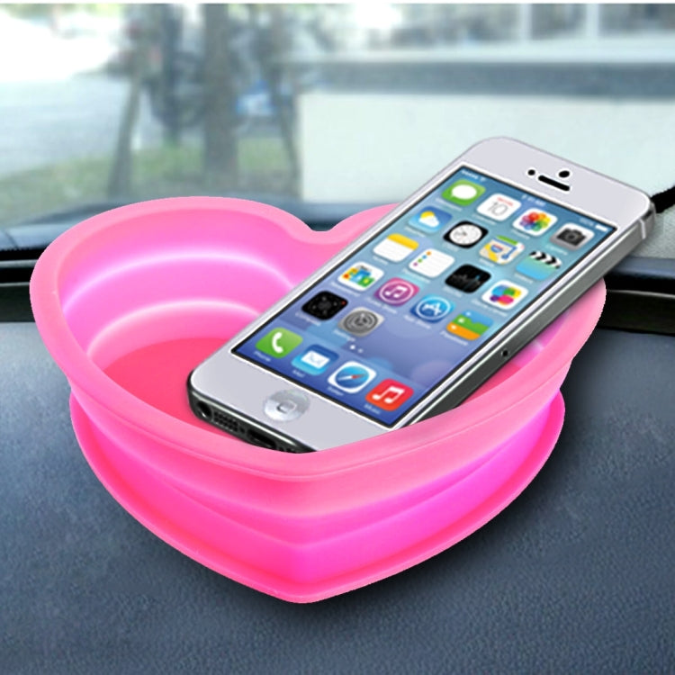 Heart Shape Style Scalable Silicone Storage Box For Vehicle And House