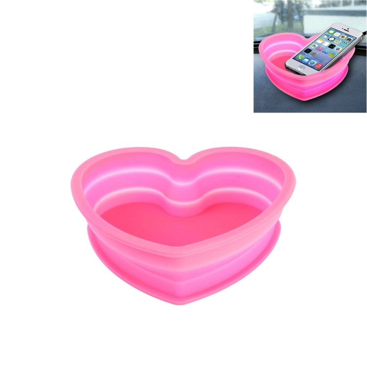 Heart Shape Style Scalable Silicone Storage Box For Vehicle And House