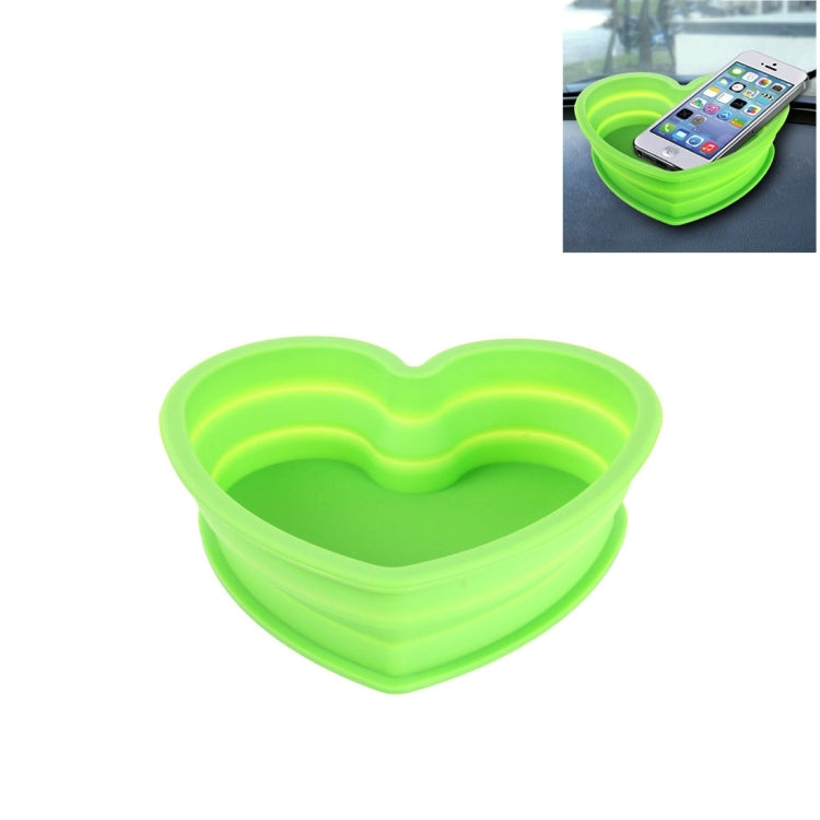 Heart Shape Style Scalable Silicone Storage Box For Vehicle And House
