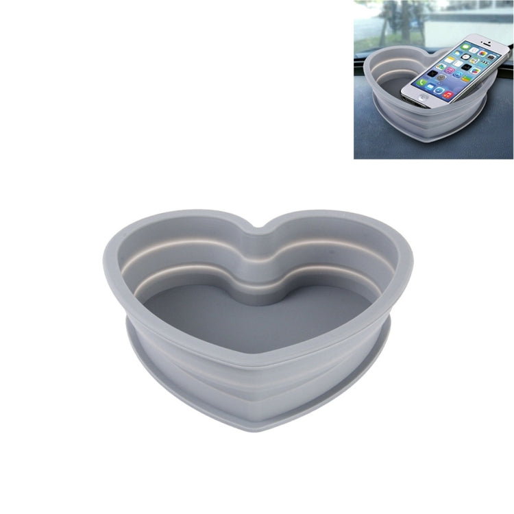 Heart Shape Style Scalable Silicone Storage Box For Vehicle And House