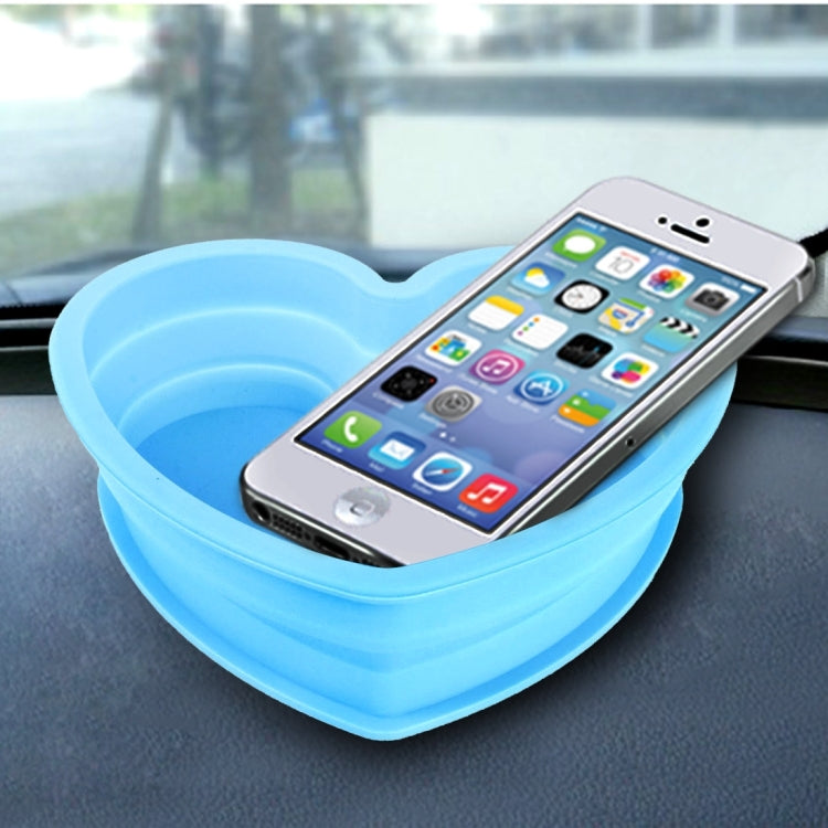 Heart Shape Style Scalable Silicone Storage Box For Vehicle And House