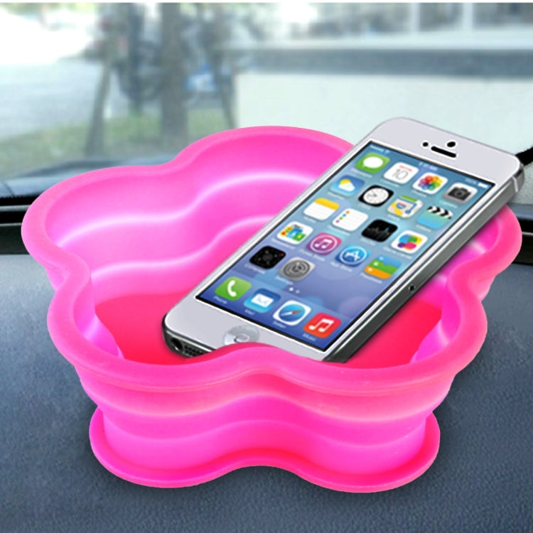 Flower Shape Style Scalable Silicone Storage Box For Vehicle And House