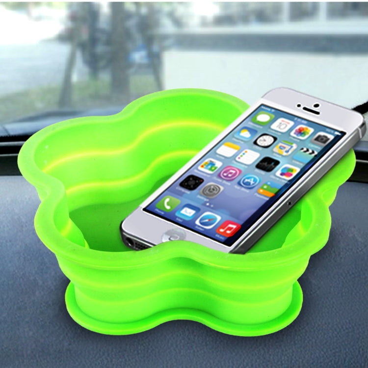 Flower Shape Style Scalable Silicone Storage Box For Vehicle And House