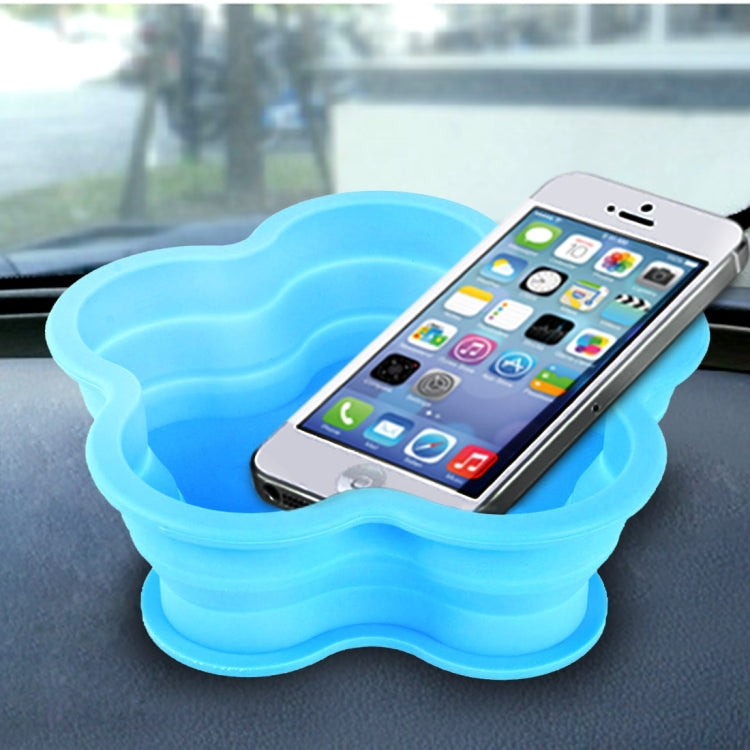Flower Shape Style Scalable Silicone Storage Box For Vehicle And House