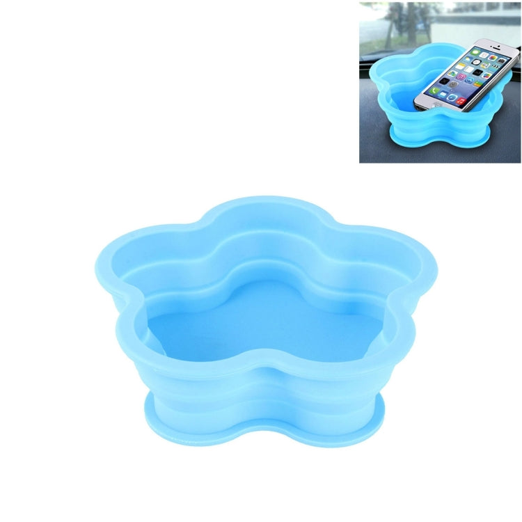 Flower Shape Style Scalable Silicone Storage Box For Vehicle And House
