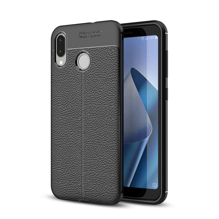 For Asus Zenfone Max (M1) ZB555KL Litchi Texture Soft TPU Protective Back Cover Case