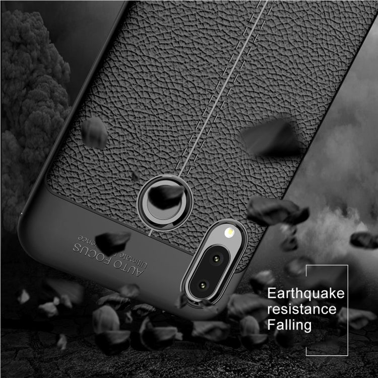 For Asus Zenfone Max (M1) ZB555KL Litchi Texture Soft TPU Protective Back Cover Case