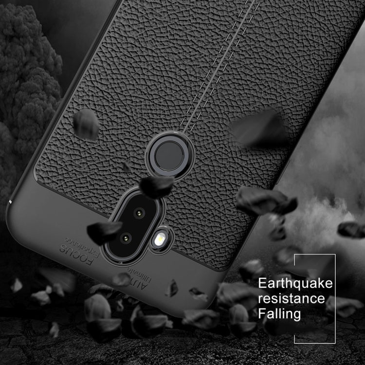 For Asus Zenfone 5 Lite ZC600KL Litchi Texture Soft TPU Protective Back Cover Case