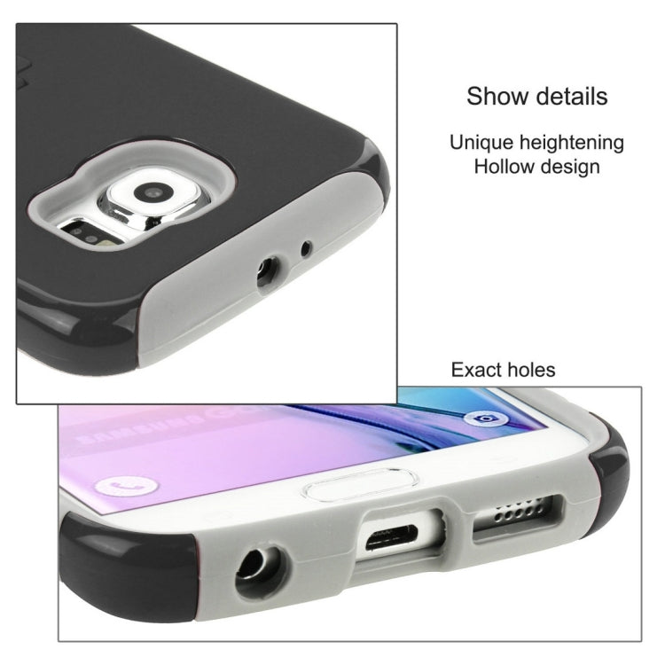 10 PCS HAWEEL for Galaxy S6 / G920 Dual Layer TPU Plastic Combo Case with Kickstand, No Retail Package