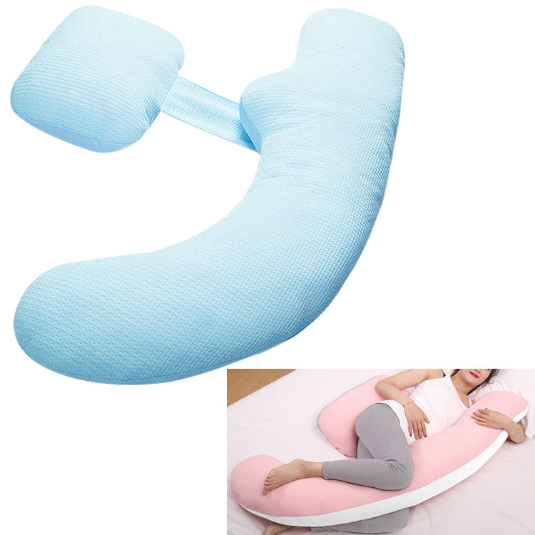 U Shape Pregnancy Comfortable Pillows Maternity Pregnant Waist Side Sleepers Back Cushion (Blue)