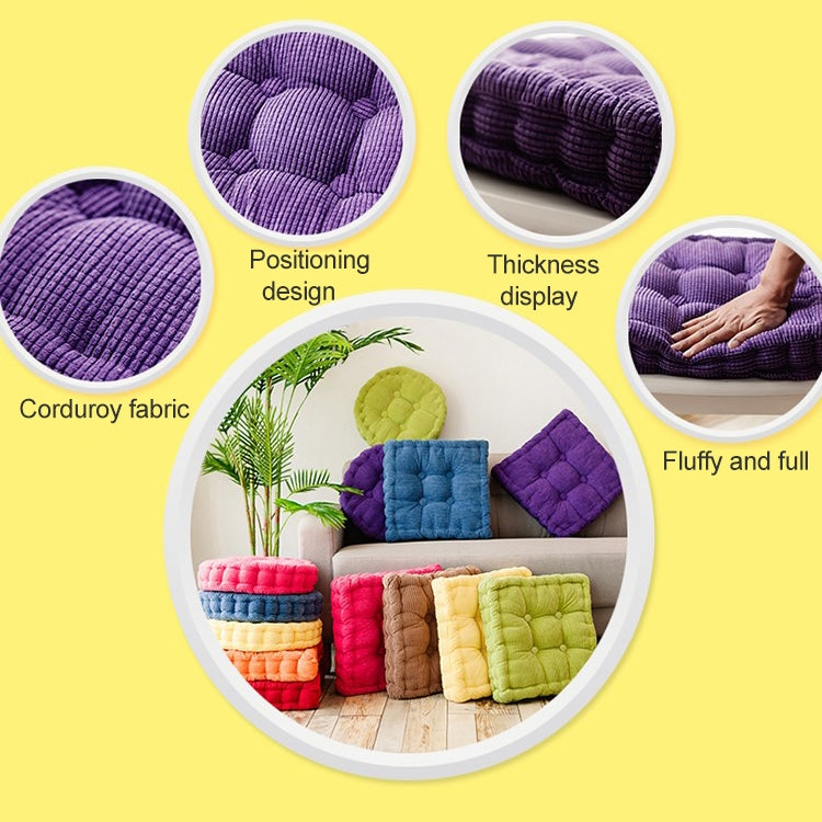 Thickened Round Computer Chair Cushion Floor Mat for Office Classroom Home, Size:48x48cm