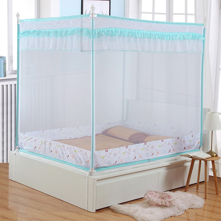 Square Ceiling Zipper Mosquito Net Encryption Zipper Three Door Defence Mosquito for 1.5m Bed