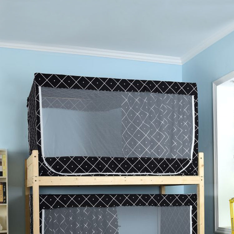 Students Dormitory Blackout Cloth Zipper Mosquito Net for 80cm Width Upper Berth