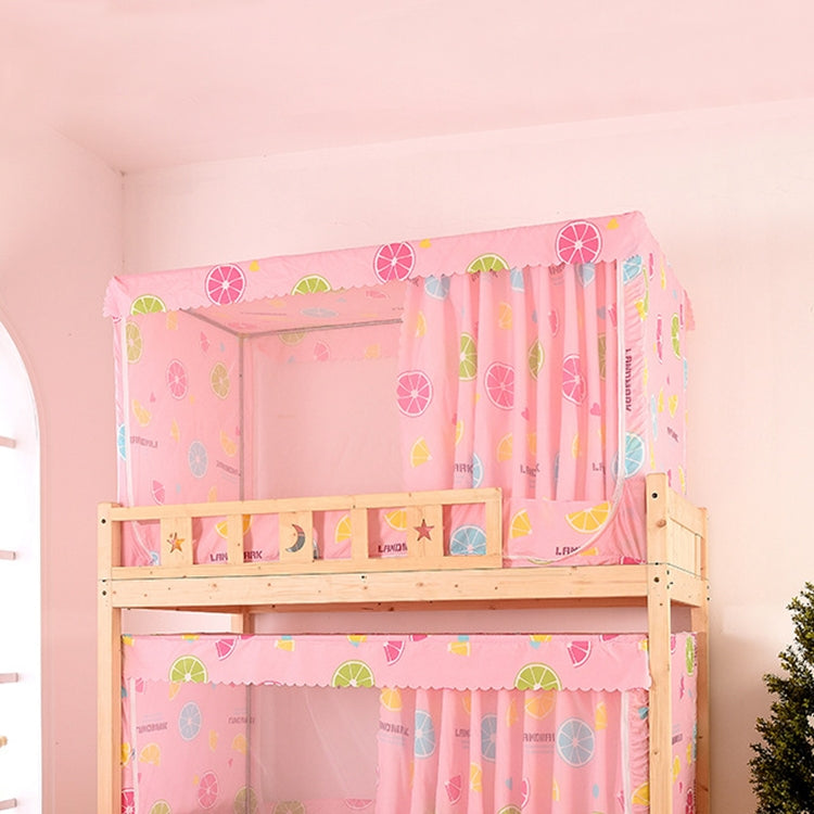 Students Dormitory Blackout Cloth Zipper Mosquito Net for 90cm Width Upper Berth